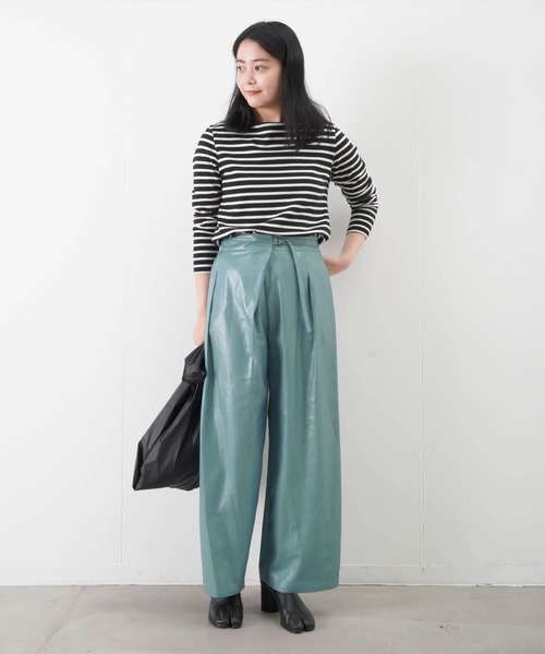 LUCA/LADY LUCK LUCA（ルカ/レディラックルカ）の「LC/LLL ベルト付きメタルパンツ（その他パンツ・レディース・カーキ/ミント・FREE）」の7枚目の写真