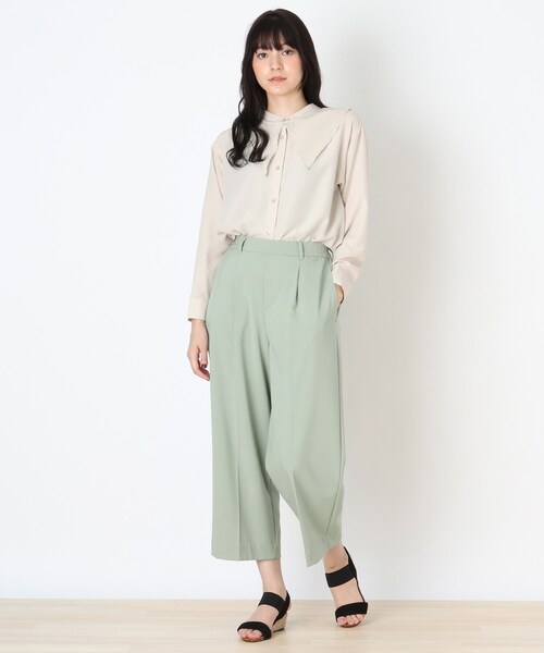 DRESKIP（ドレスキップ）の「◆【2点セット】付け襟×バンドカラーチュニック（チュニック・レディース・ベビーピンク/ブラック/ナチュラル・02/03/04）」の5枚目の写真