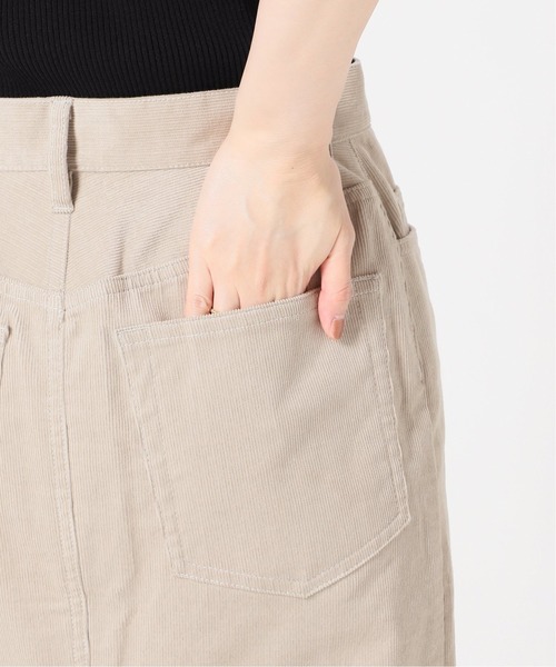 IENA(イエナ)の「細コールスカート◆(スカート・レディース・ネイビー/ナチュラル・40/38/36/34)」の9枚目の写真