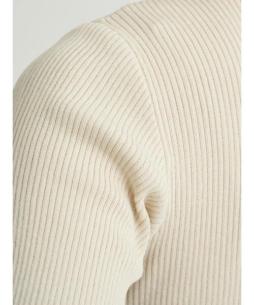 earth music&ecology（アースミュージックアンドエコロジー）の「ハイネックメローリブニット(半袖) ＊（ニット/セーター・レディース・ブラック/アイボリー/ライトブラウン/ミント/ラベンダー/ライトベージュ・M/S）」の12枚目の写真