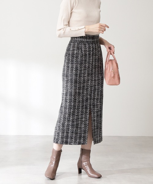 N.（N. Natural Beauty Basic）（エヌエヌナチュラルビューティーベーシック）の「【S Size Line】◆ツイードタイトスカート（スカート・レディース・ホワイト系その他/ブラック系その他/ブラック系その他2・SMALL/MEDIUM）」の2枚目の写真