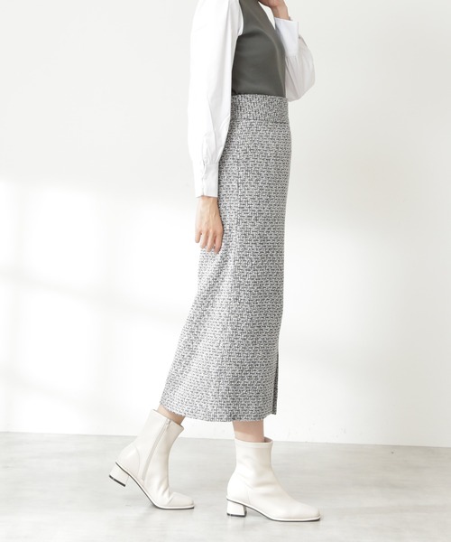 N.（N. Natural Beauty Basic）（エヌエヌナチュラルビューティーベーシック）の「【S Size Line】◆ツイードタイトスカート（スカート・レディース・ホワイト系その他/ブラック系その他/ブラック系その他2・SMALL/MEDIUM）」の8枚目の写真