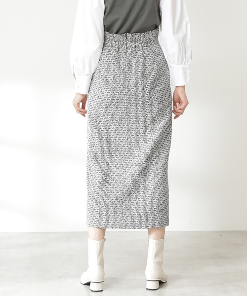 N.（N. Natural Beauty Basic）（エヌエヌナチュラルビューティーベーシック）の「【S Size Line】◆ツイードタイトスカート（スカート・レディース・ホワイト系その他/ブラック系その他/ブラック系その他2・SMALL/MEDIUM）」の4枚目の写真