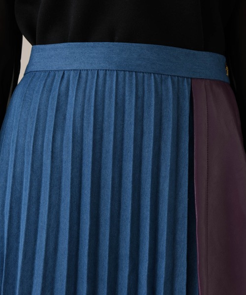 DOLLUPOOPS（ドールアップウップス）の「DOLLUPOOPS デニムフェイクレザースカート（デニムスカート・レディース・ネイビー/ブルー・FREE）」の15枚目の写真