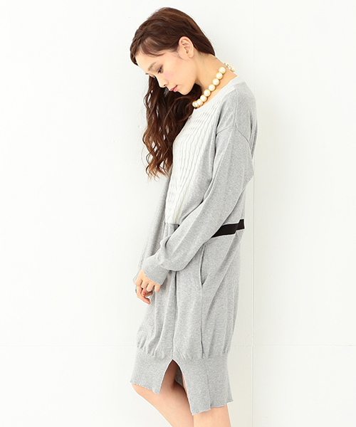 CAROLINA GLASER（カロリナ グレイサー）の「CAROLINA GLASER / ケーブルニット ワンピース（ワンピース・レディース・グレー/チャコールグレー・ONE SIZE）」の22枚目の写真