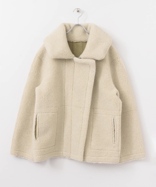 KBF+（ケービーエフプラス）の「KBF+　リバーシブルボアフォルムジャケット∴∴（ムートンコート・レディース・グリーン系その他・ONE）」の18枚目の写真