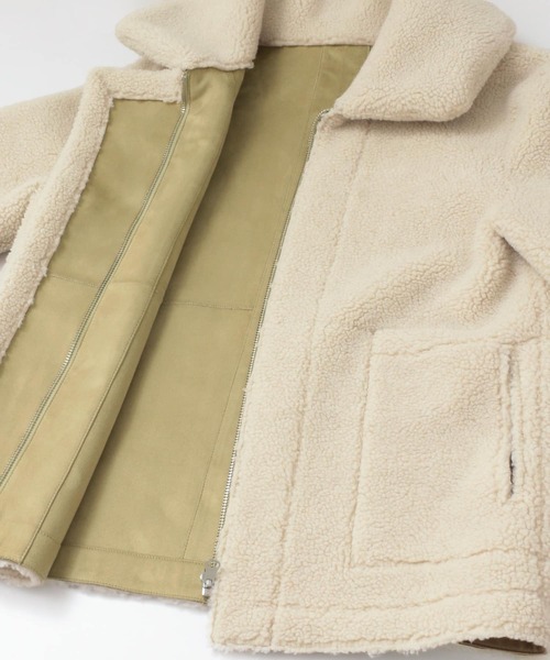 KBF+（ケービーエフプラス）の「KBF+　リバーシブルボアフォルムジャケット∴∴（ムートンコート・レディース・グリーン系その他・ONE）」の22枚目の写真