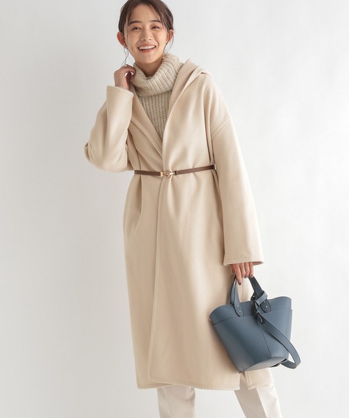 Andemiu（アンデミュウ）の「フードドロストガウンコート228382（その他アウター・レディース・ブラウン/ブルー/アイボリー・FREE）」の3枚目の写真