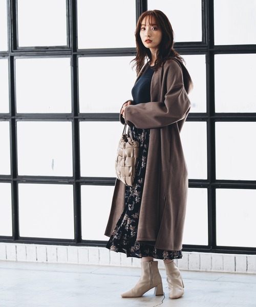 Andemiu（アンデミュウ）の「フードドロストガウンコート228382（その他アウター・レディース・ブラウン/ブルー/アイボリー・FREE）」の19枚目の写真