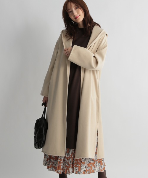 Andemiu（アンデミュウ）の「フードドロストガウンコート228382（その他アウター・レディース・ブラウン/ブルー/アイボリー・FREE）」の4枚目の写真