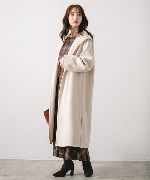 Andemiu（アンデミュウ）の「フードドロストガウンコート228382（その他アウター・レディース・ブラウン/ブルー/アイボリー・FREE）」の10枚目の写真