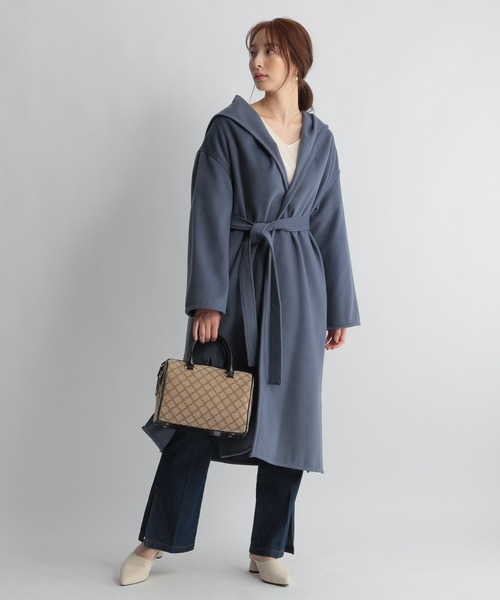 Andemiu（アンデミュウ）の「フードドロストガウンコート228382（その他アウター・レディース・ブラウン/ブルー/アイボリー・FREE）」の20枚目の写真