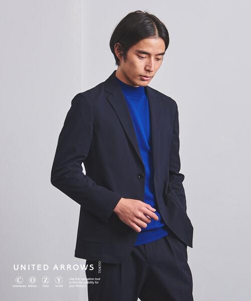 UNITED ARROWS（ユナイテッドアローズ）の「＜UNITED ARROWS "COZY"＞ ファンクション ドビー 2ボタン ジャケット（テーラードジャケット・メンズ・ダークグレー/ネイビー・S/M/L/XL）」の2枚目の写真