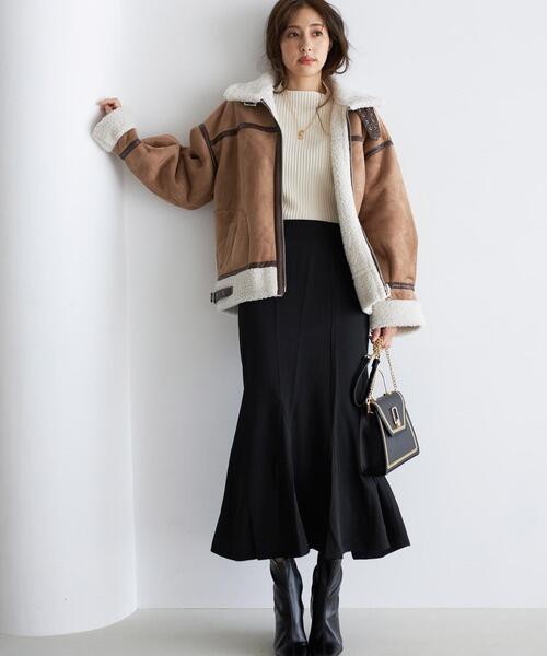 INGNI（イング）の「ツイルマーメイド／スカート（スカート・レディース・ボルドー/ベージュ/グリーン/ブラック・FREE）」の7枚目の写真