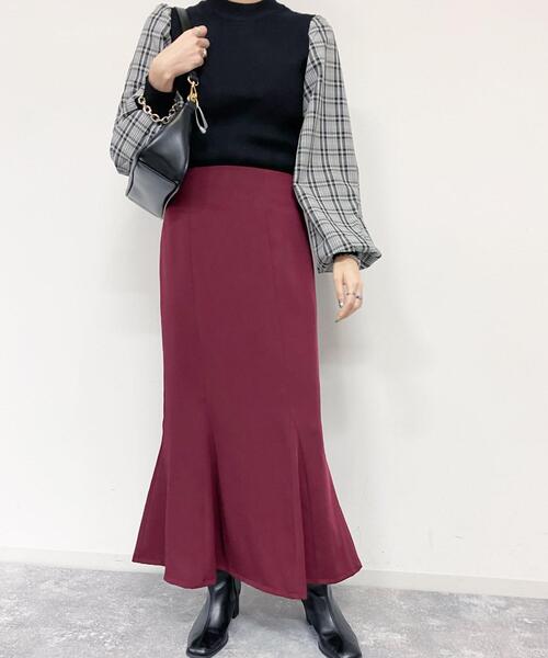 INGNI（イング）の「ツイルマーメイド／スカート（スカート・レディース・ボルドー/ベージュ/グリーン/ブラック・FREE）」の10枚目の写真