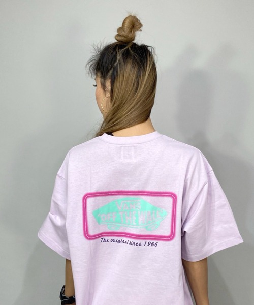 【ZOZOタウン限定アイテム】VANS/バンズ ビッグシルエット スケートネオンカラーロゴTシャツ 122H3010323