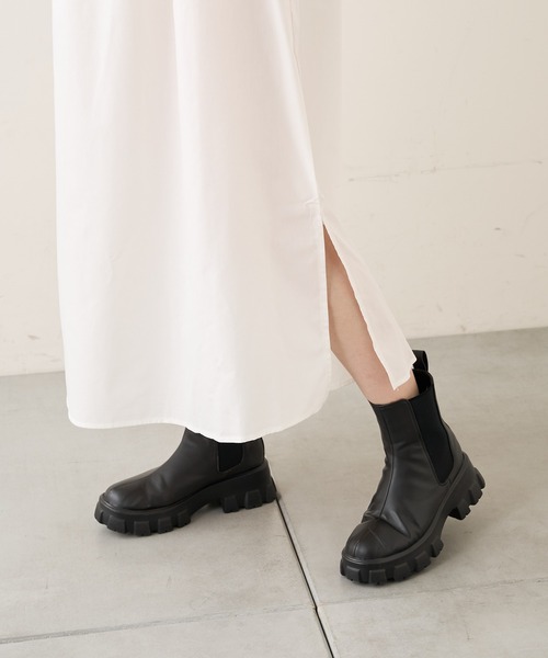 Chico(チコ)の「ケーブルベスト+ボリューム袖シャツワンピース(ワンピース・レディース・ブラック/アイボリー/ブラック系その他/ベージュ・FREE)」の11枚目の写真