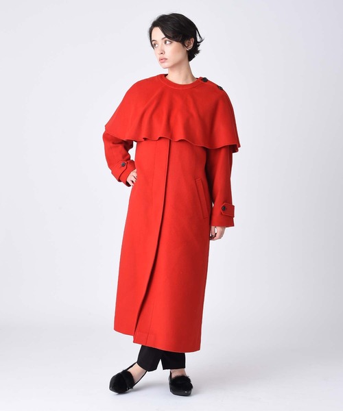 RAW FUDGE（ローファッジ）の「マルチWAYケープコート（ノーカラーコート・レディース・ブラック/レッド・M）」の12枚目の写真