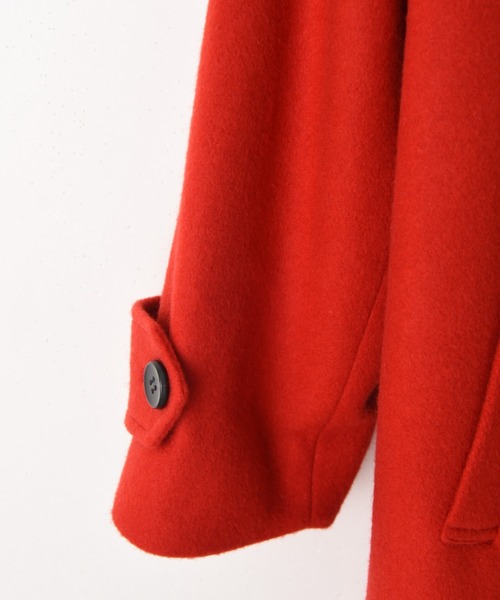 RAW FUDGE（ローファッジ）の「マルチWAYケープコート（ノーカラーコート・レディース・ブラック/レッド・M）」の8枚目の写真