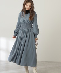 N.（N. Natural Beauty Basic） | 【S Size Line】◆フロントボタンギャザーワンピース(ワンピース)