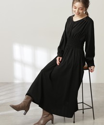 N.(N. Natural Beauty Basic) | 【S Size Line】◆フロントボタンギャザーワンピース(ワンピース)