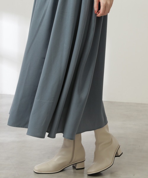 N.（N. Natural Beauty Basic）（エヌエヌナチュラルビューティーベーシック）の「【S Size Line】◆フロントボタンギャザーワンピース（ワンピース・レディース・ブラック/グレー/カーキ/ブルー・SMALL/MEDIUM）」の17枚目の写真