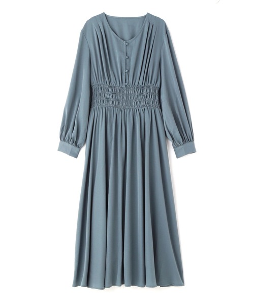 N.（N. Natural Beauty Basic）（エヌエヌナチュラルビューティーベーシック）の「【S Size Line】◆フロントボタンギャザーワンピース（ワンピース・レディース・ブラック/グレー/カーキ/ブルー・SMALL/MEDIUM）」の21枚目の写真