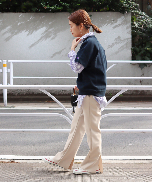 JOURNAL STANDARD(ジャーナルスタンダード)の「クレープストレッチラインパンツ◆(その他パンツ・レディース・ベージュ/ブラック・36/38)」の6枚目の写真