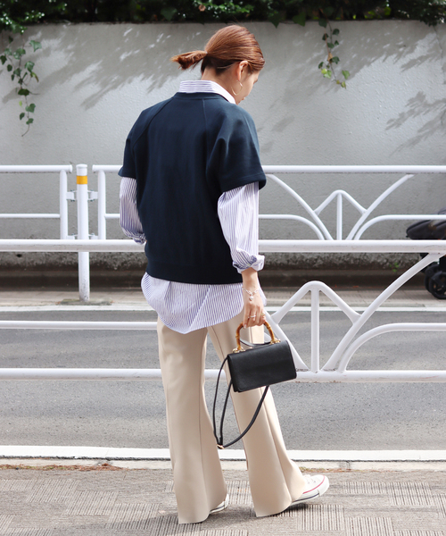 JOURNAL STANDARD(ジャーナルスタンダード)の「クレープストレッチラインパンツ◆(その他パンツ・レディース・ベージュ/ブラック・36/38)」の5枚目の写真