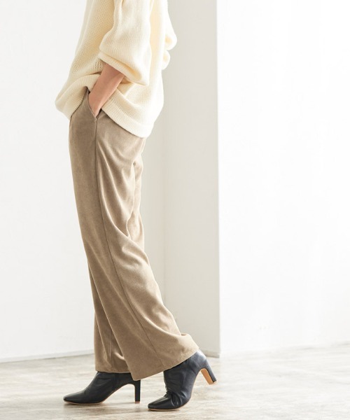 Pierrot(ピエロ)の「コーデュロイタックパンツ(その他パンツ・レディース・ブラウン/ベージュ/ライトベージュ・M)」の5枚目の写真