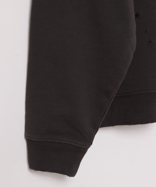 JUNRED（ジュンレッド）の「ダメージスウェット（スウェット・メンズ・ブルー/チャコールグレー/ライトグレー・M/L/S）」の7枚目の写真