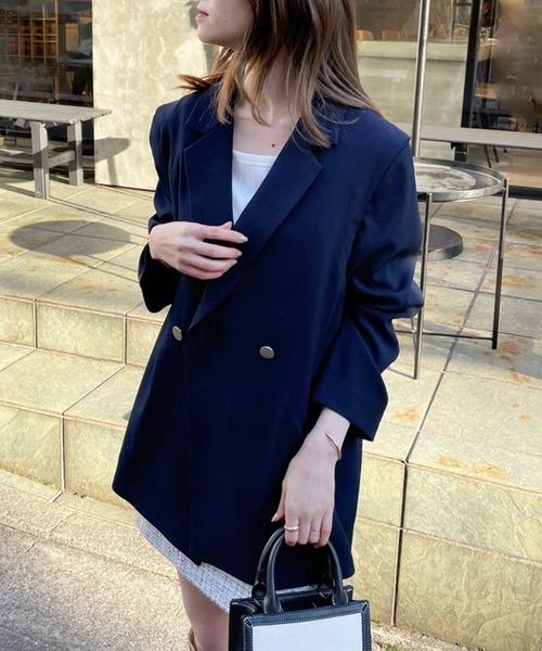 one after another NICE CLAUP(ワンアフターアナザーナイスクラップ)の「ジレにもなるマルチウェイテーラードジャケット(テーラードジャケット・レディース・アイボリー/モカ/イエロー系その他/ネイビー系/ネイビー/ベージュ・FREE)」の5枚目の写真