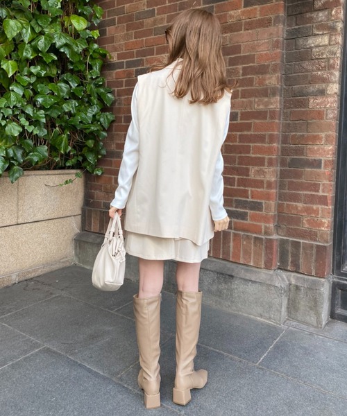 one after another NICE CLAUP(ワンアフターアナザーナイスクラップ)の「ジレにもなるマルチウェイテーラードジャケット(テーラードジャケット・レディース・アイボリー/モカ/イエロー系その他/ネイビー系/ネイビー/ベージュ・FREE)」の13枚目の写真