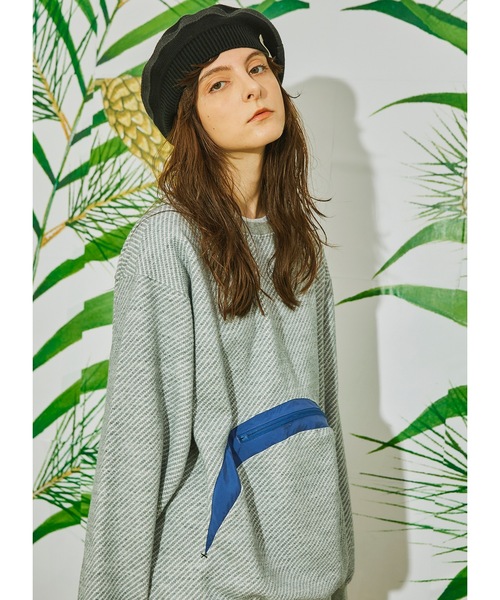 AlexanderLeeChang（アレキサンダーリーチャン）の「BIG TWILL CREW  AC-012201（スウェット・メンズ・グレー/チャコール/グリーン・3/2）」の14枚目の写真