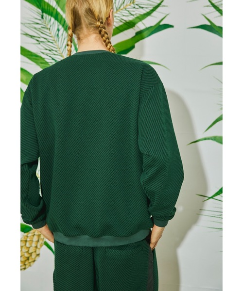 AlexanderLeeChang（アレキサンダーリーチャン）の「BIG TWILL CREW  AC-012201（スウェット・メンズ・グレー/チャコール/グリーン・3/2）」の17枚目の写真