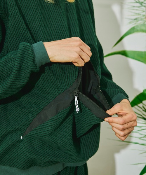 AlexanderLeeChang（アレキサンダーリーチャン）の「BIG TWILL CREW  AC-012201（スウェット・メンズ・グレー/チャコール/グリーン・3/2）」の10枚目の写真