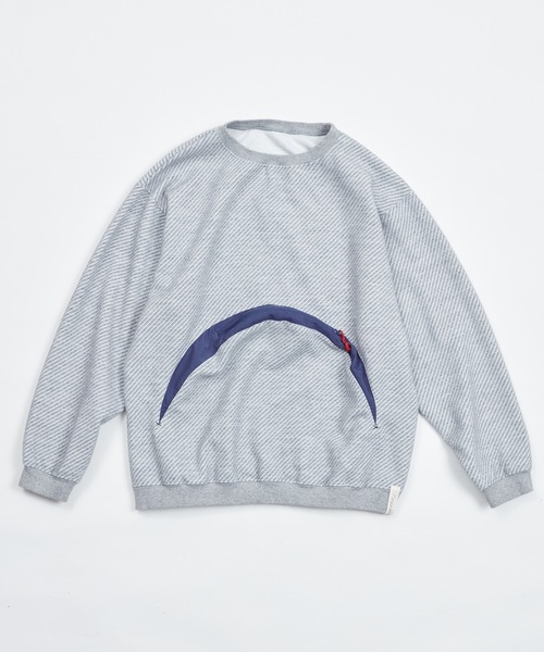 AlexanderLeeChang（アレキサンダーリーチャン）の「BIG TWILL CREW  AC-012201（スウェット・メンズ・グレー/チャコール/グリーン・3/2）」の15枚目の写真