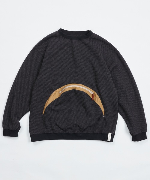 AlexanderLeeChang（アレキサンダーリーチャン）の「BIG TWILL CREW  AC-012201（スウェット・メンズ・グレー/チャコール/グリーン・3/2）」の18枚目の写真