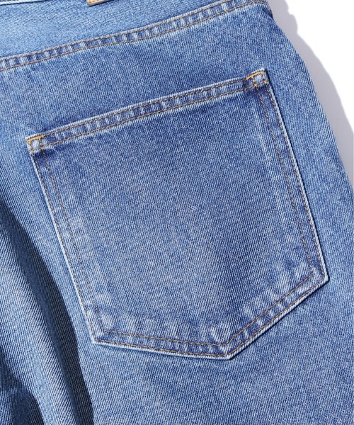 HARVESTY(ハーベスティ)の「HARVESTY/ハーベスティ 5ポケットデニムパンツ USED テーパード 美シルエット(デニムパンツ・レディース・ライトブルー・1/2)」の9枚目の写真