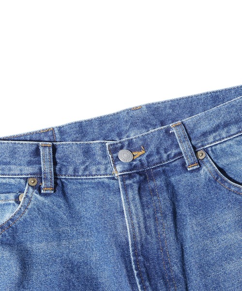 HARVESTY(ハーベスティ)の「HARVESTY/ハーベスティ 5ポケットデニムパンツ USED テーパード 美シルエット(デニムパンツ・レディース・ライトブルー・1/2)」の15枚目の写真