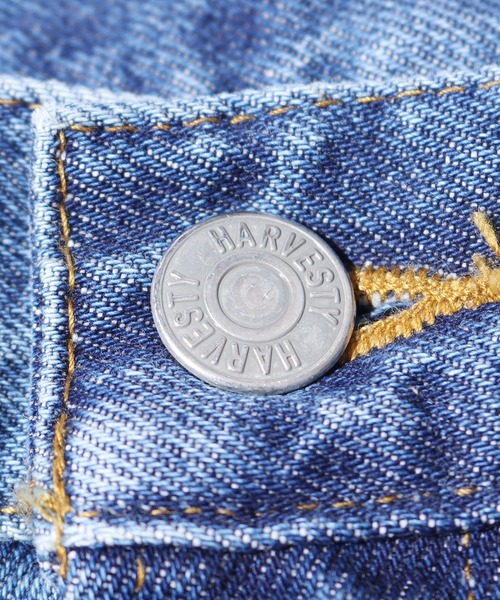 HARVESTY(ハーベスティ)の「HARVESTY/ハーベスティ 5ポケットデニムパンツ USED テーパード 美シルエット(デニムパンツ・レディース・ライトブルー・1/2)」の14枚目の写真