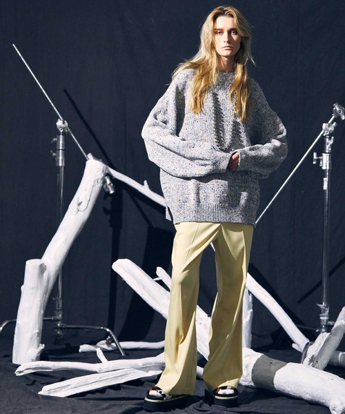 MAISON SPECIAL(メゾンスペシャル)の「《ユニセックスアイテム》ストレッチフレアパンツ【MAISON SPECIAL/メゾンスペシャル】(その他パンツ・メンズ・イエロー/ブラウン/ピンク/ラベンダー/ブルー/ブラック・1/2/0)」の7枚目の写真