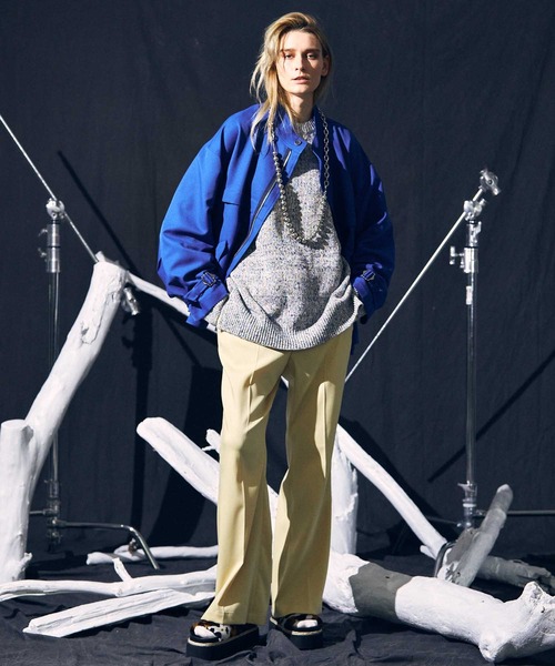 MAISON SPECIAL(メゾンスペシャル)の「《ユニセックスアイテム》ストレッチフレアパンツ【MAISON SPECIAL/メゾンスペシャル】(その他パンツ・メンズ・イエロー/ブラウン/ピンク/ラベンダー/ブルー/ブラック・1/2/0)」の8枚目の写真