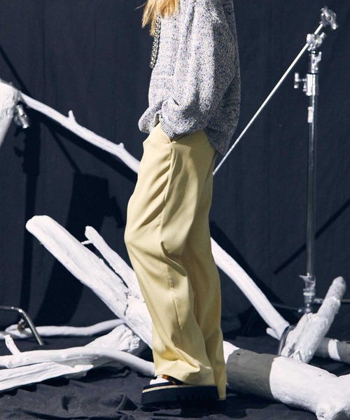 MAISON SPECIAL(メゾンスペシャル)の「《ユニセックスアイテム》ストレッチフレアパンツ【MAISON SPECIAL/メゾンスペシャル】(その他パンツ・メンズ・イエロー/ブラウン/ピンク/ラベンダー/ブルー/ブラック・1/2/0)」の10枚目の写真