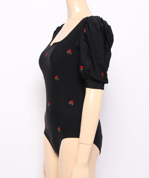 Dita（ディータ）の「トリプルバッグリボンパフスリーブワンピース 水着（水着・レディース・ブラック/ブラック×レッド・M/L）」の22枚目の写真