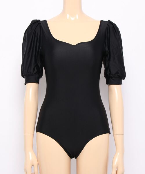 Dita（ディータ）の「トリプルバッグリボンパフスリーブワンピース 水着（水着・レディース・ブラック/ブラック×レッド・M/L）」の4枚目の写真