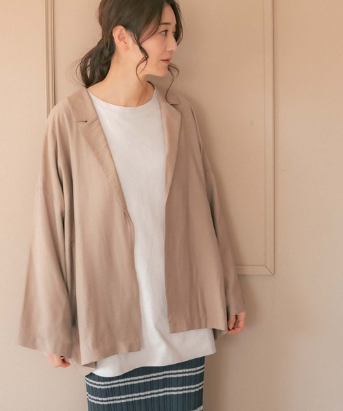 LEPSIM（レプシィム）の「UVポンチョハオリ　262361（その他アウター・レディース・ベージュ/チャコールグレー/オリーブ・FREE）」の3枚目の写真