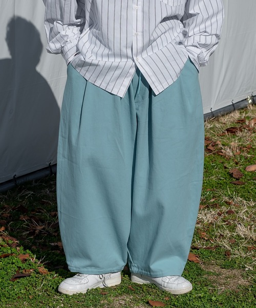 kutir（クティール）の「コットンバルーンパンツ（カーゴパンツ・メンズ・カーキ/サックスブルー/オレンジ/アイボリー・SMALL/MEDIUM/LARGE）」の4枚目の写真