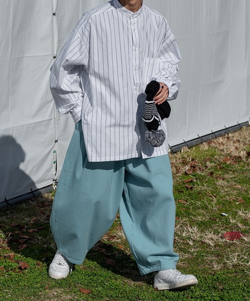 kutir（クティール）の「コットンバルーンパンツ（カーゴパンツ・メンズ・カーキ/サックスブルー/オレンジ/アイボリー・SMALL/MEDIUM/LARGE）」の19枚目の写真