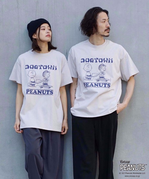 DOGTOWN(ドッグタウン)の「PEANUTS CHARLIE BROWN S/S T-SHIRTS/DOGTOWN( ドッグタウン)ピーナッツコラボ半袖Tシャツ(Tシャツ/カットソー・メンズ・ホワイト/ブラック/グレー/ライトグリーン/マルーン・MEDIUM/LARGE/X-LARGE/XX-LARGE)」の4枚目の写真